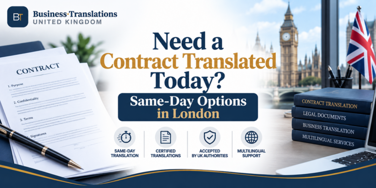 How to Get Same-Day Contract Translation in London